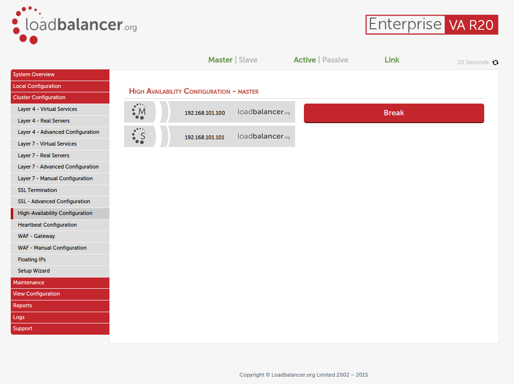 High-Availability pairing completed