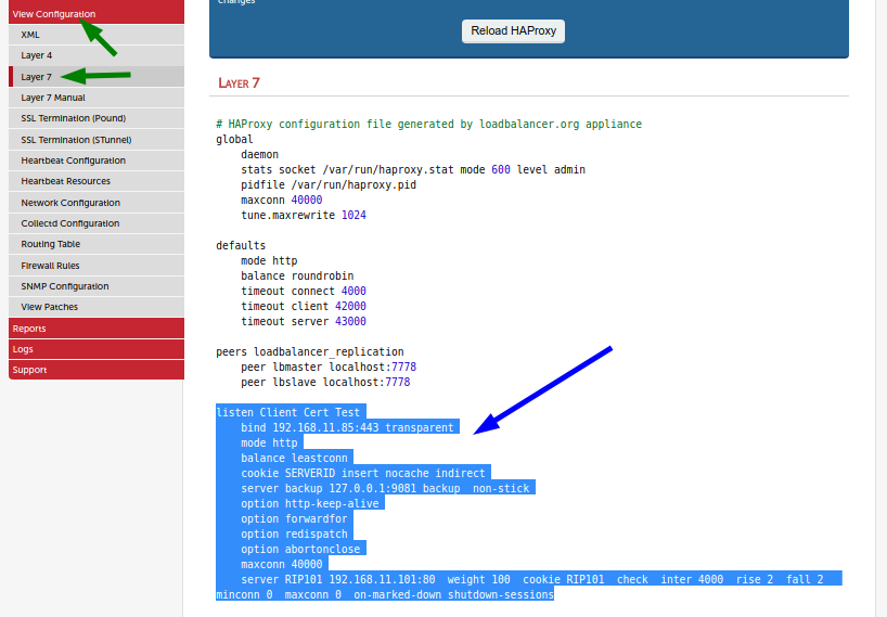 Copy HAProxy config to cliCopy HAProxy config to clipboard