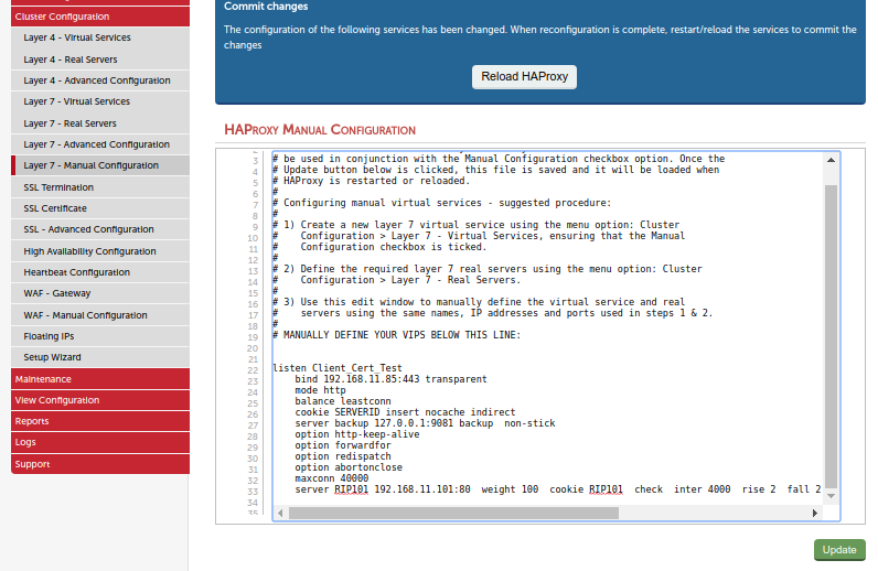 Paste config to manual HAPPaste config to manual HAProxy file