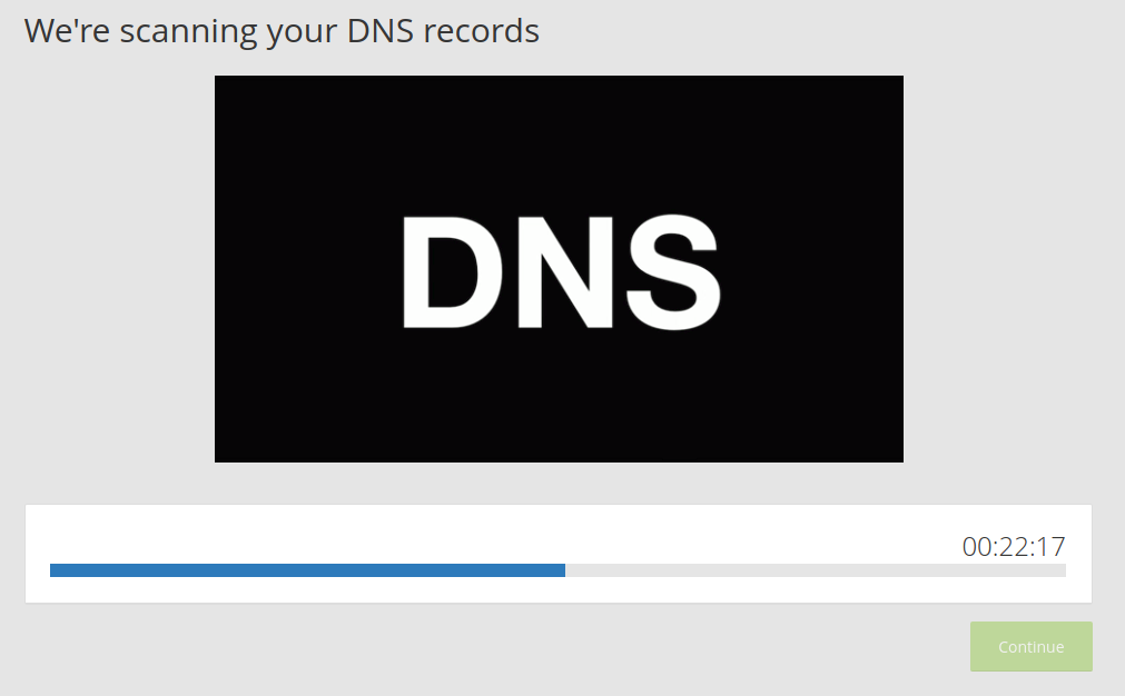Scanning DNS records