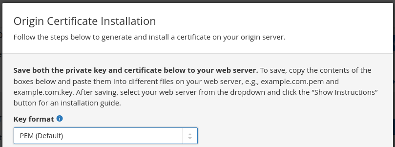 Origin Certificate Installation 2