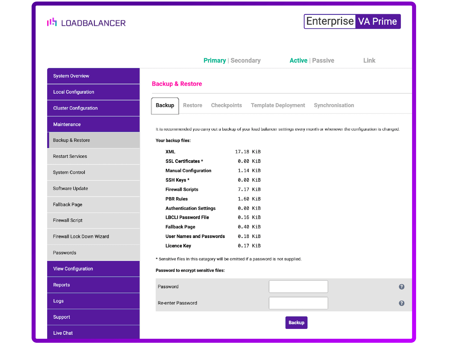 Do you really need 5 different ways to back up a load balancer?