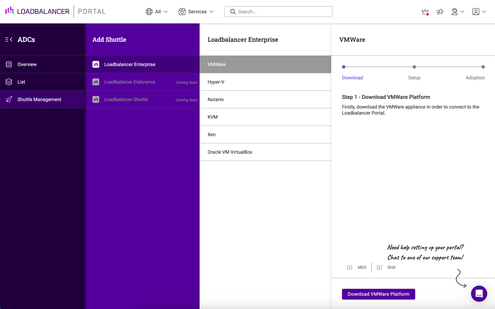 How do you connect your Kemp LoadMaster to the ADC Portal?