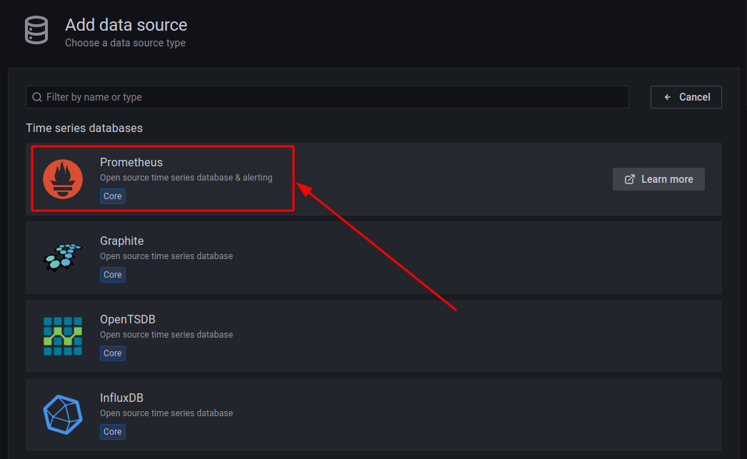 Using Grafana with your appliance